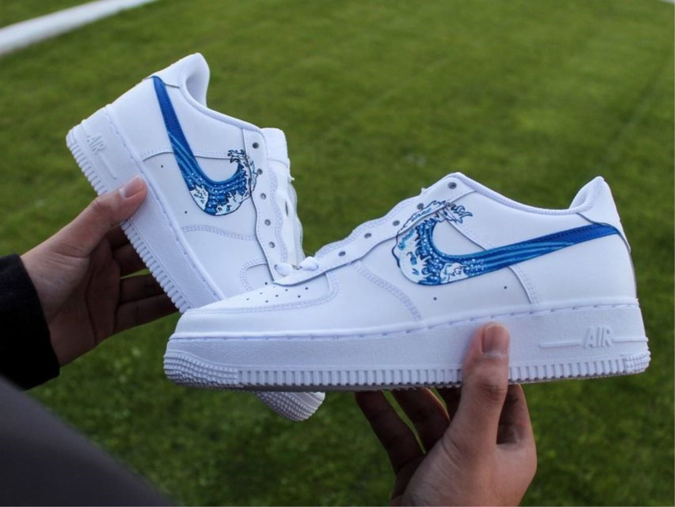 Blue Wave Custom Sneakers Air Force 1