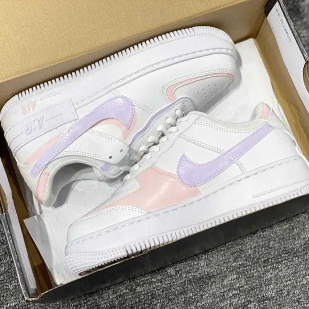 Pastel Shadow Smooth Custom Sneakers Air Force 1