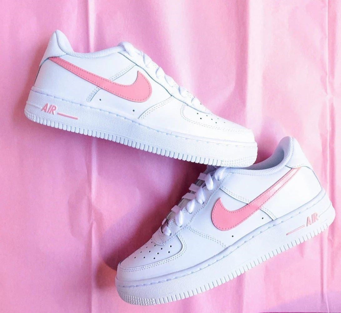 Pink Smooth Custom Sneakers Air Force 1