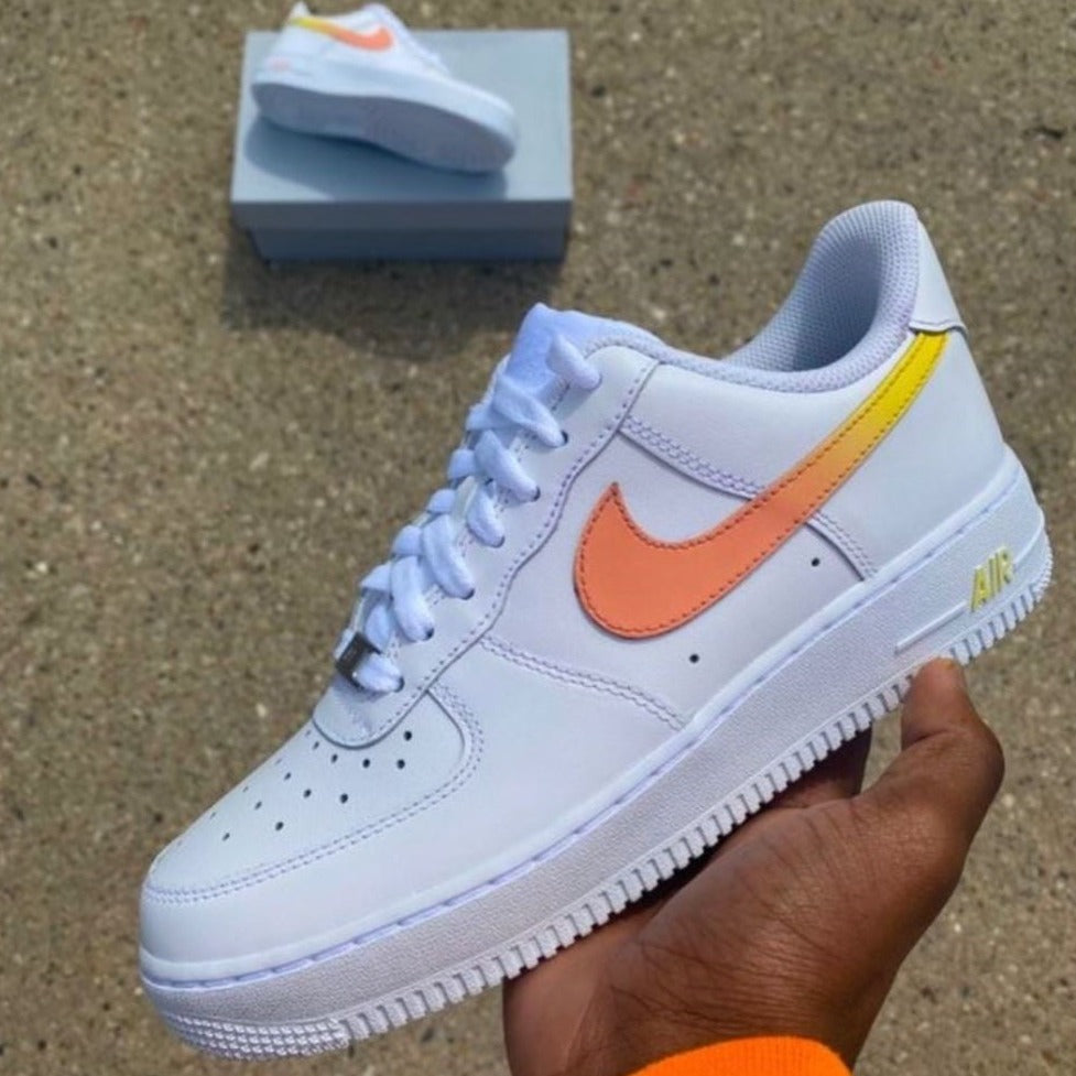 Orange Gradient Custom Sneakers Air Force 1