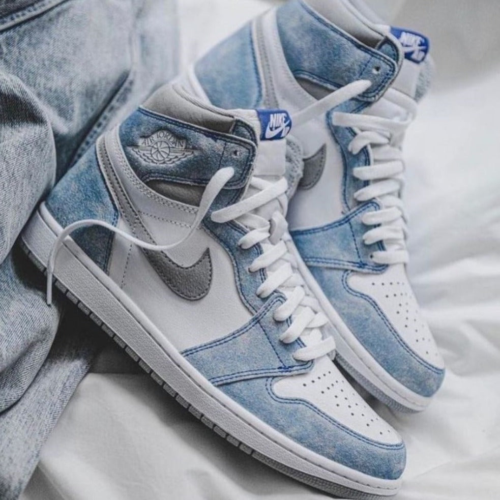 Denim Blue Sneakers Custom Air Jordan 1