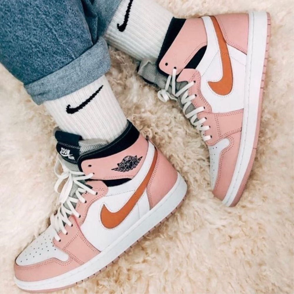 Pink Orange Custom Air Jordan 1