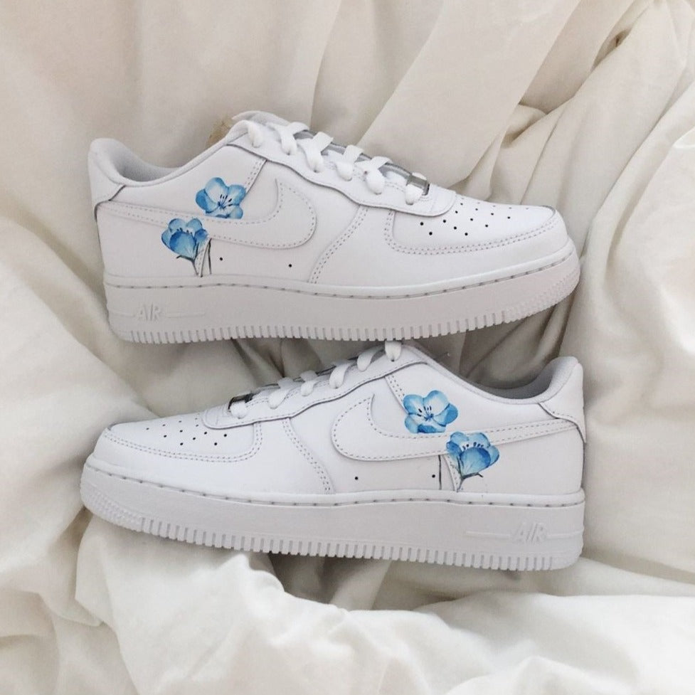 Blue Blossom Custom Sneakers Air Force 1