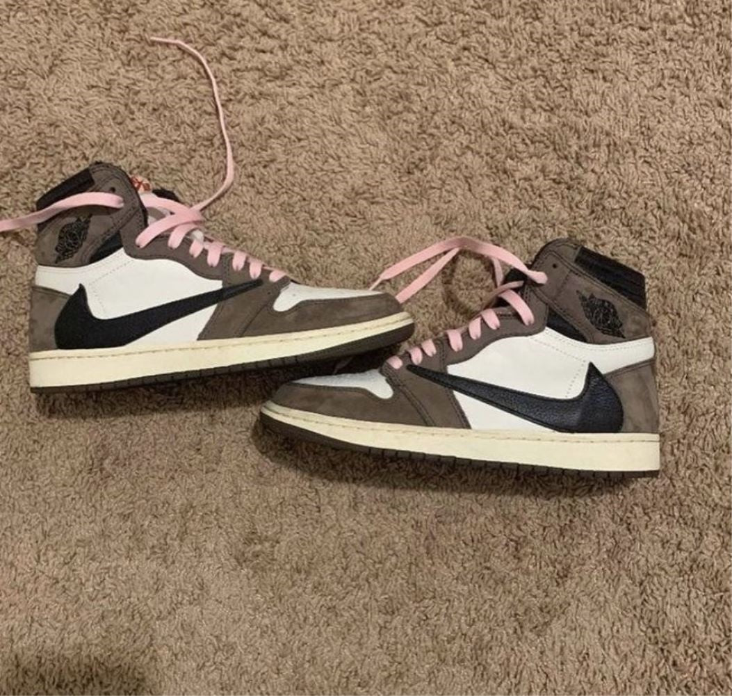 Travis Scott Mocha Sneakers Custom Air Jordan 1 High