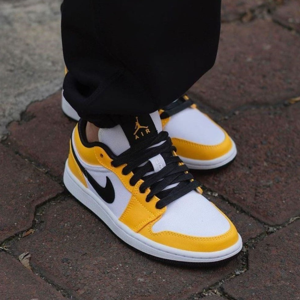 Yellow Black Custom Air Jordan 1 Low