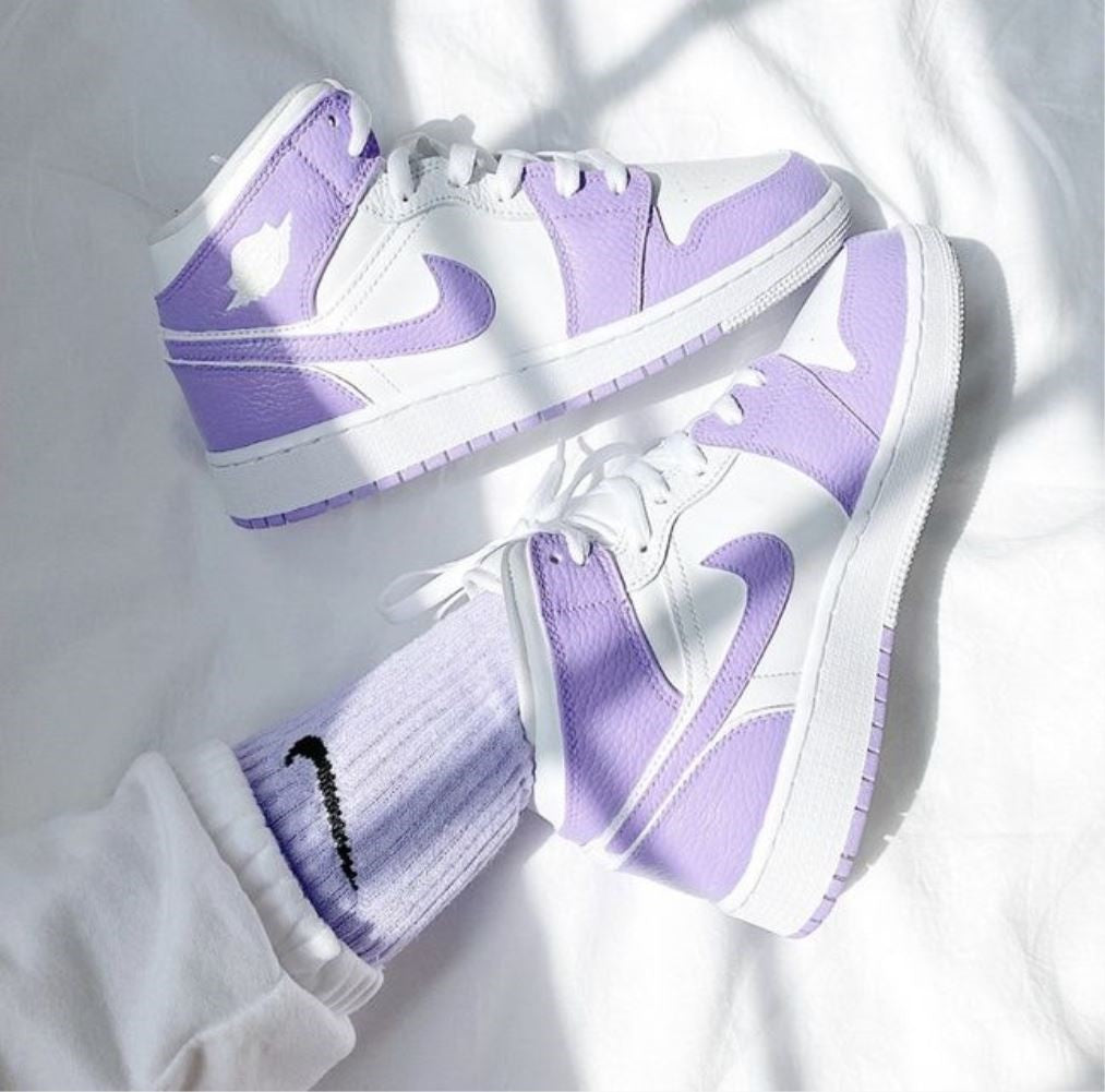 Soft Purple Custom Sneakers Air Jordan 1