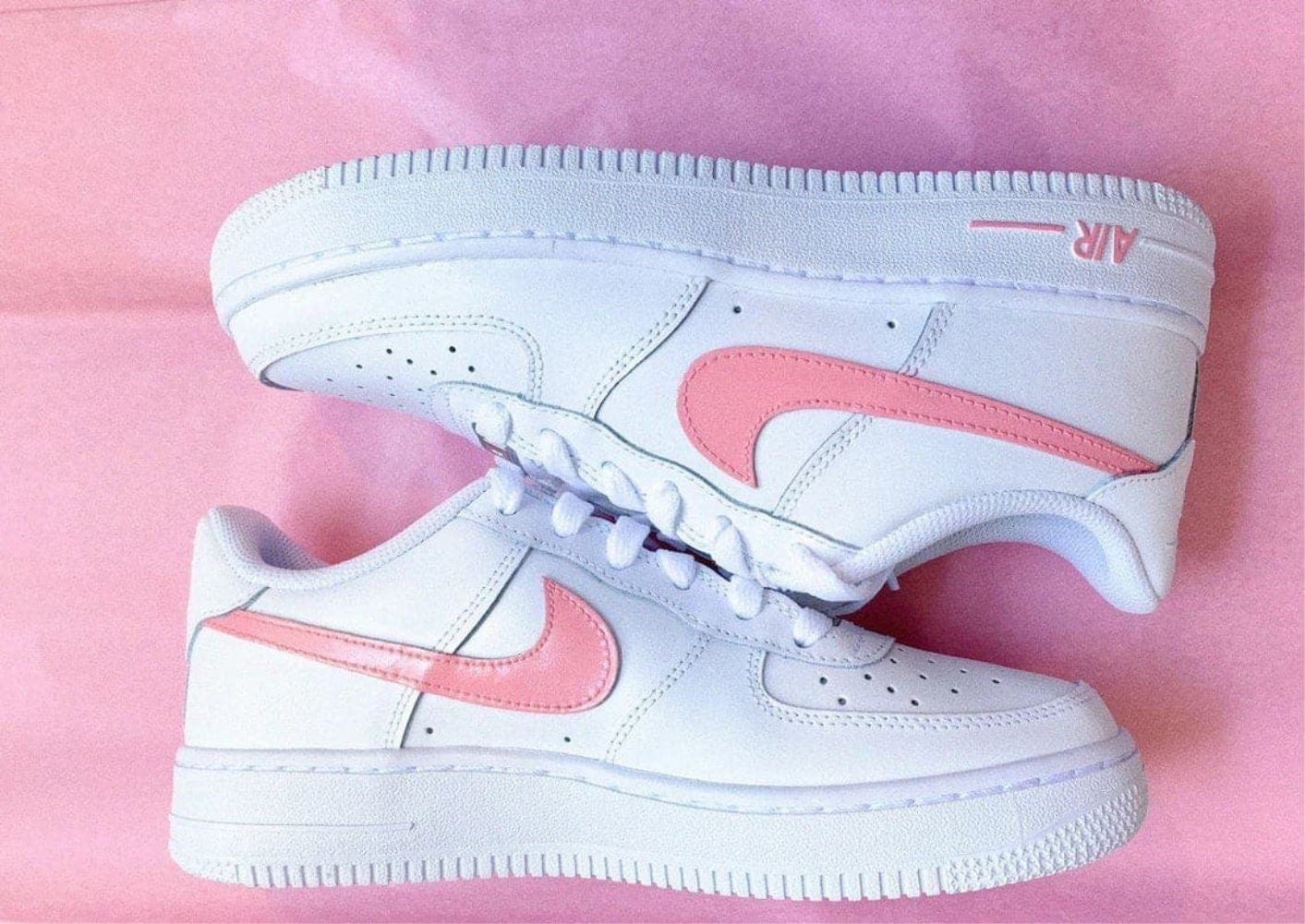 Pink Smooth Custom Sneakers Air Force 1