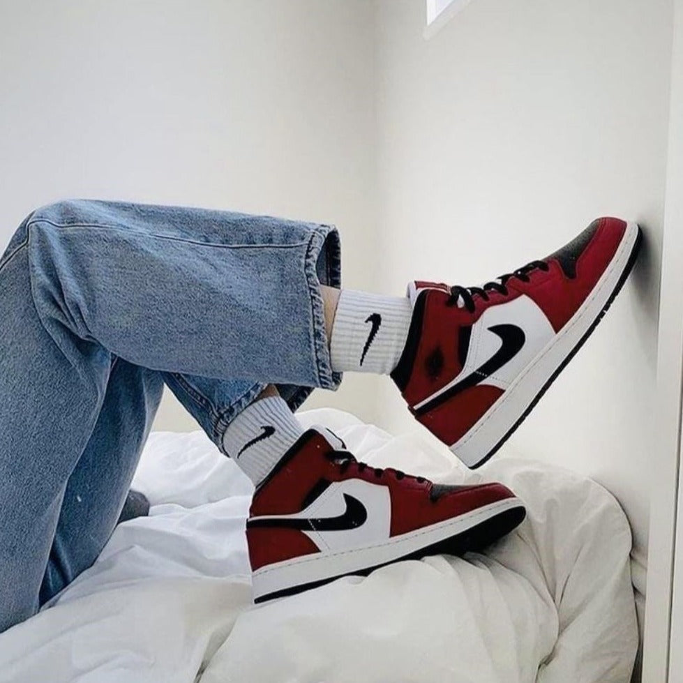 Red Black Sneakers Custom Air Jordan 1