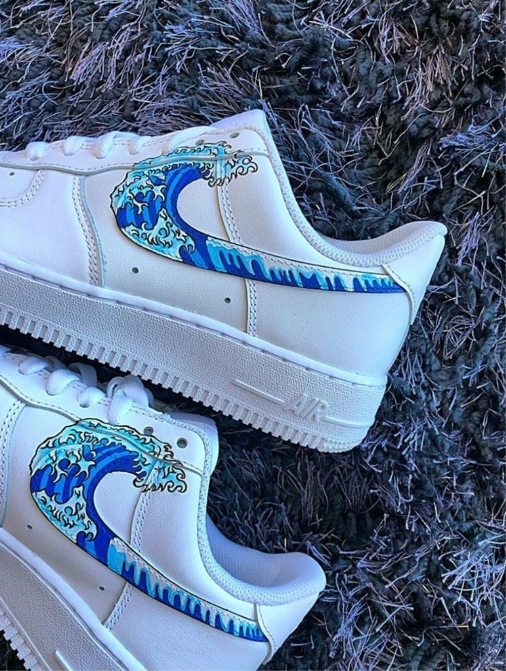 Blue Waves Custom Sneakers Air Force 1