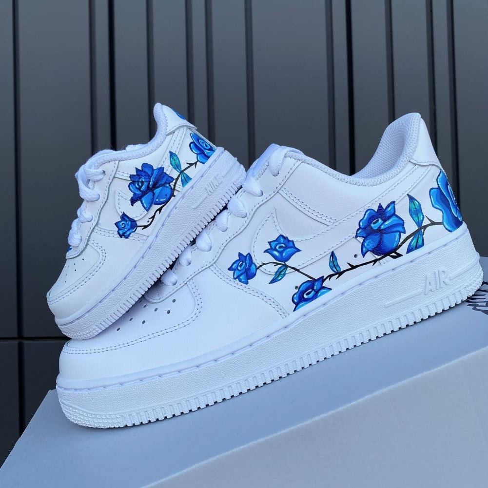 Blue Rose Custom Sneakers Air Force 1