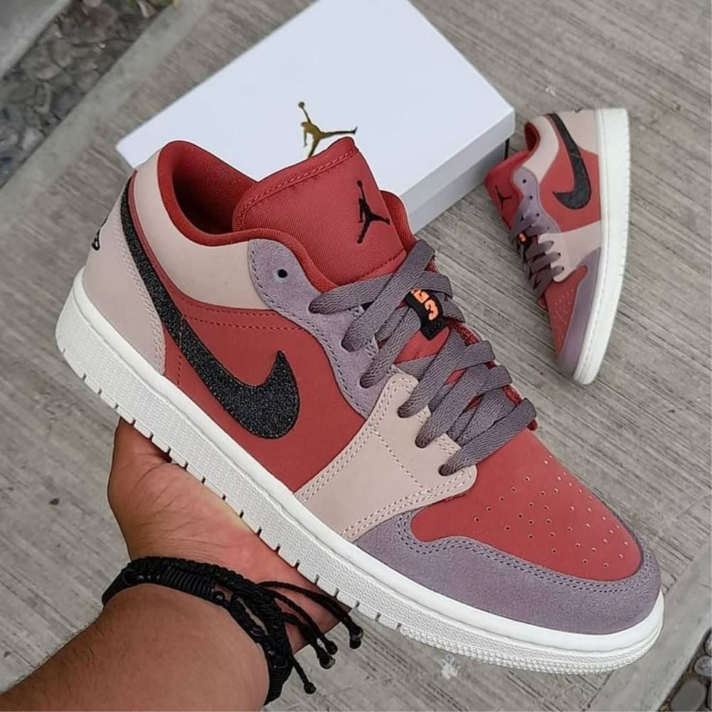 Retro Red Sneakers Custom Air Jordan 1 Low