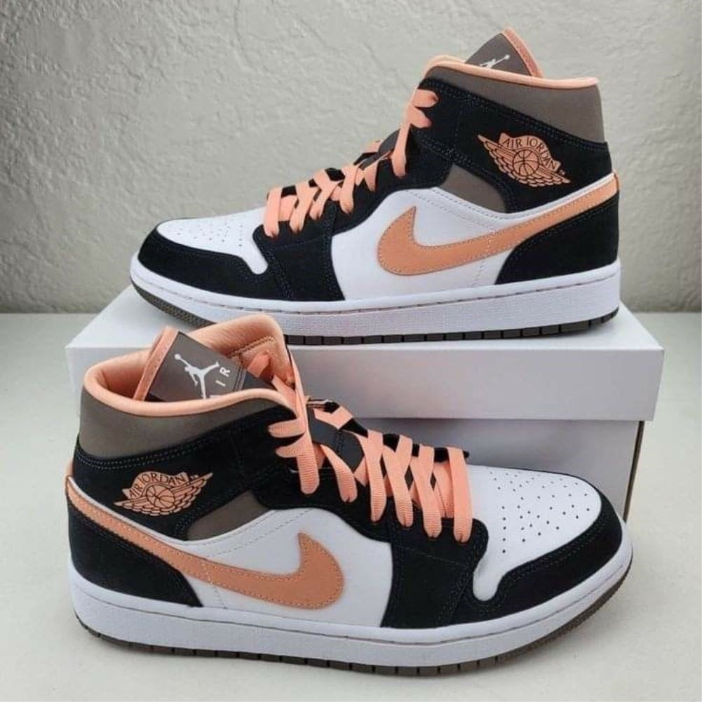 Velvet Black Orange Sneakers Custom Air Jordan 1