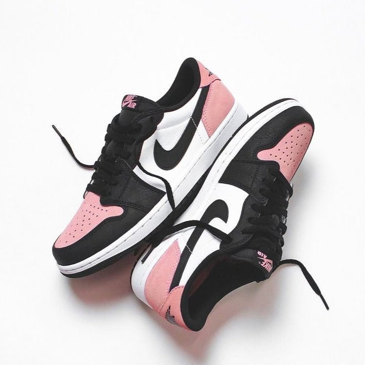 Velvet Pink Black Sneakers Custom Air Jordan 1 Low