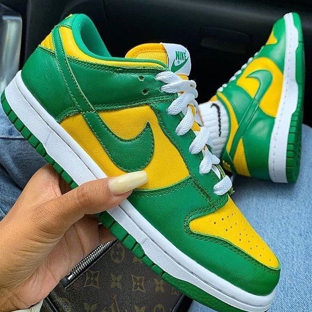 Green Yellow Sneakers Custom Dunk