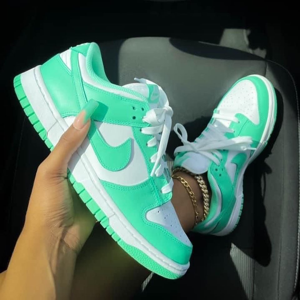 Mint Green Custom Sneakers Dunk