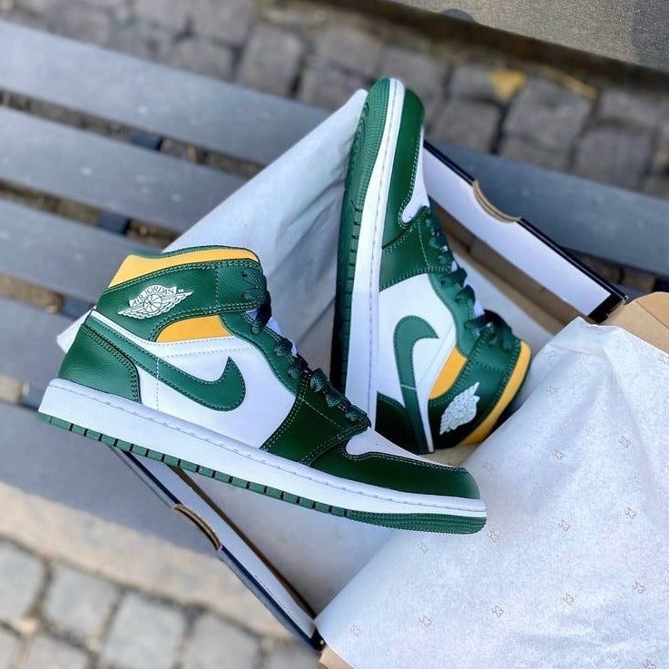 Green Yellow Sneakers Custom Air Jordan 1