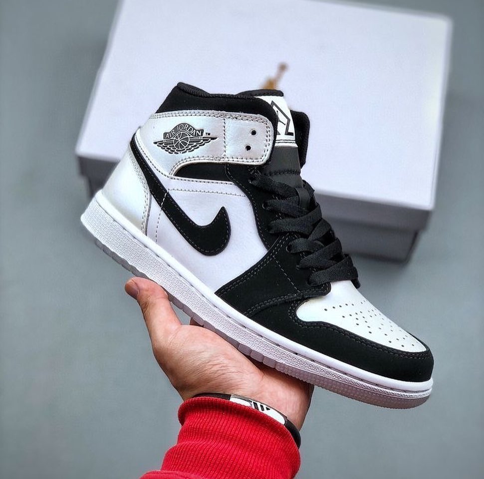 White Black Sneakers Custom Air Jordan 1