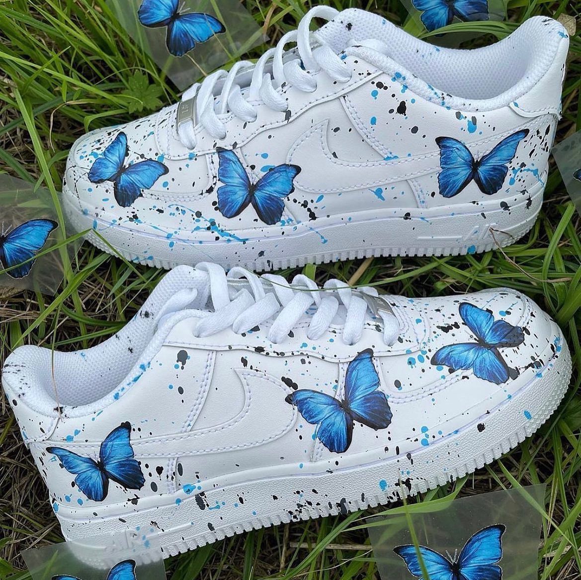 Butterfly Splatter Custom Sneakers Air Force 1