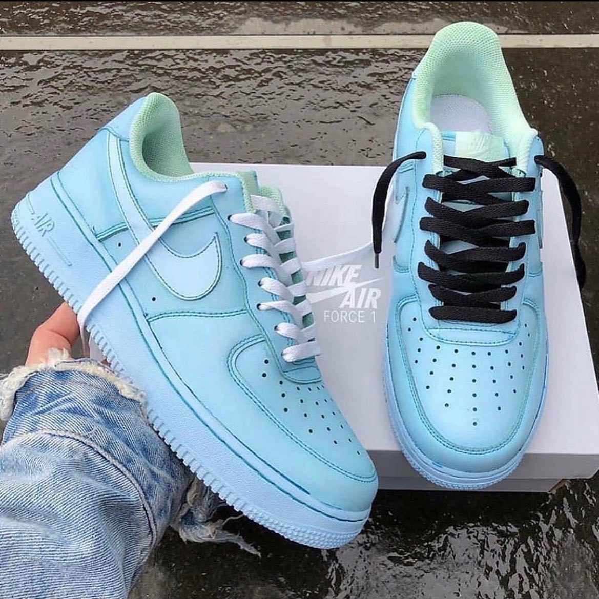 Sage Green Custom Sneakers Air Force 1