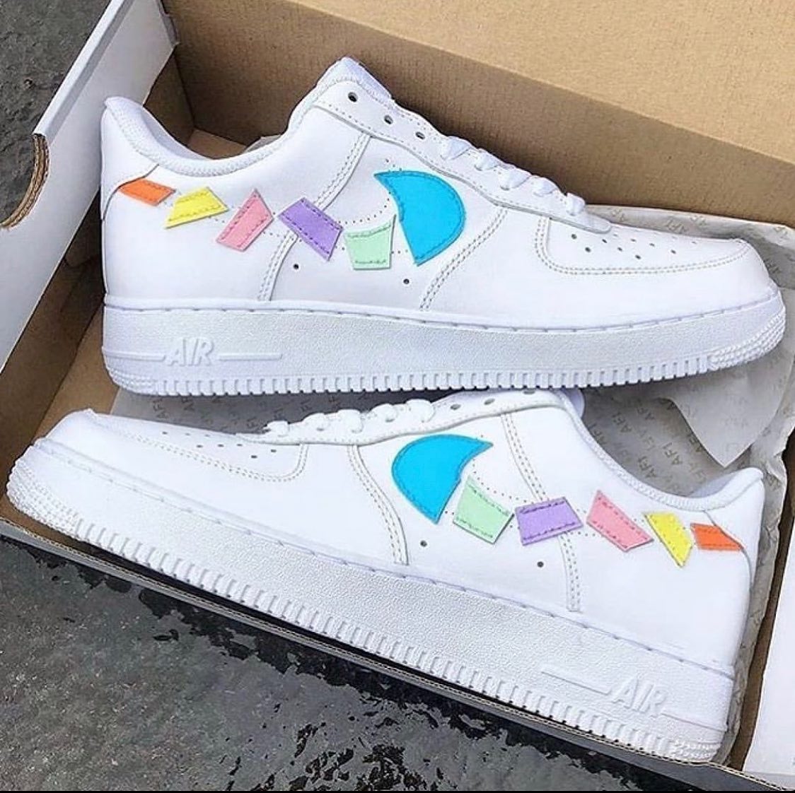 Rainbow Fragments Custom Sneakers Air Force 1