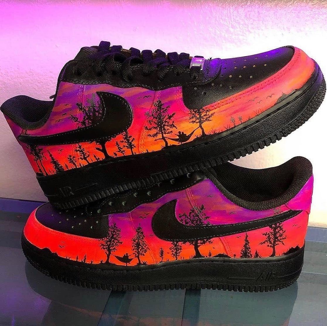 Sunset Custom Sneakers Air Force 1