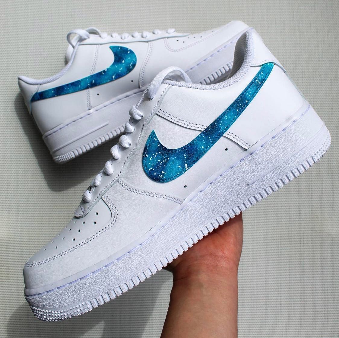 Blue Universe Custom Sneakers Air Force 1