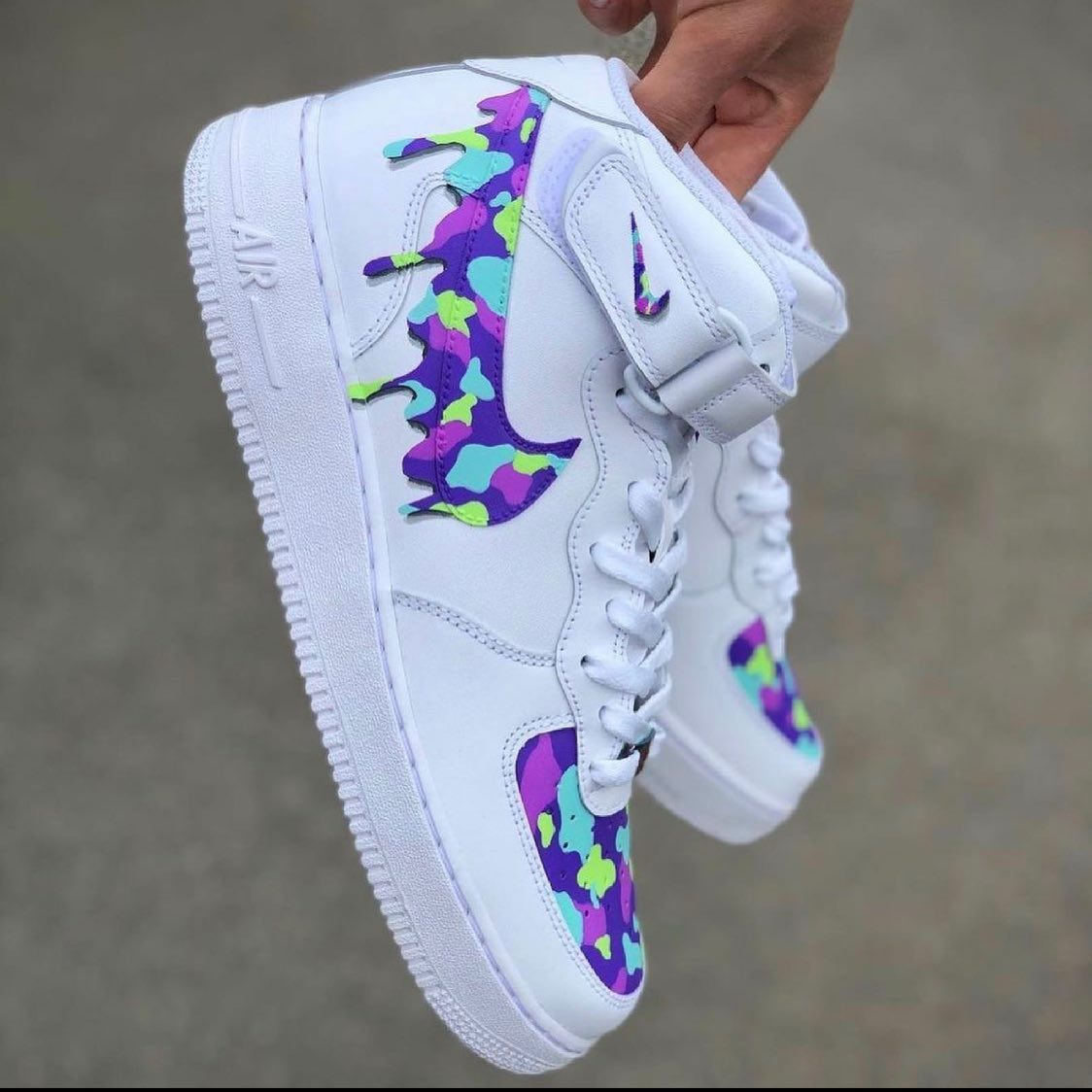 Abstract Fluid Custom Sneakers Air Force 1