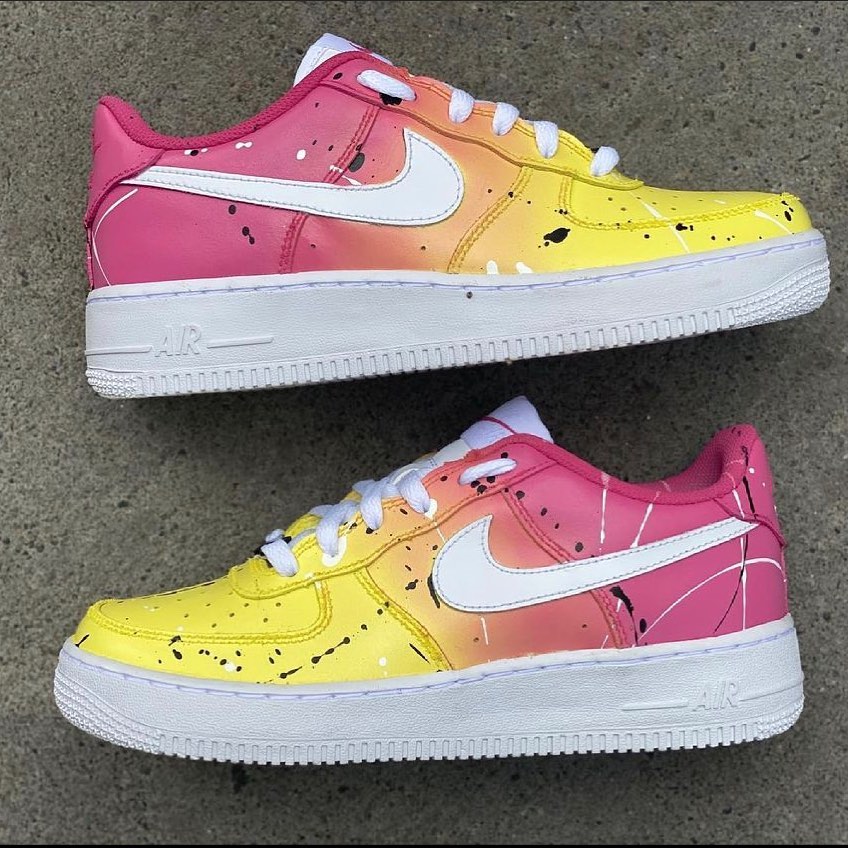 Tricolor Splash Custom Sneakers Air Force 1