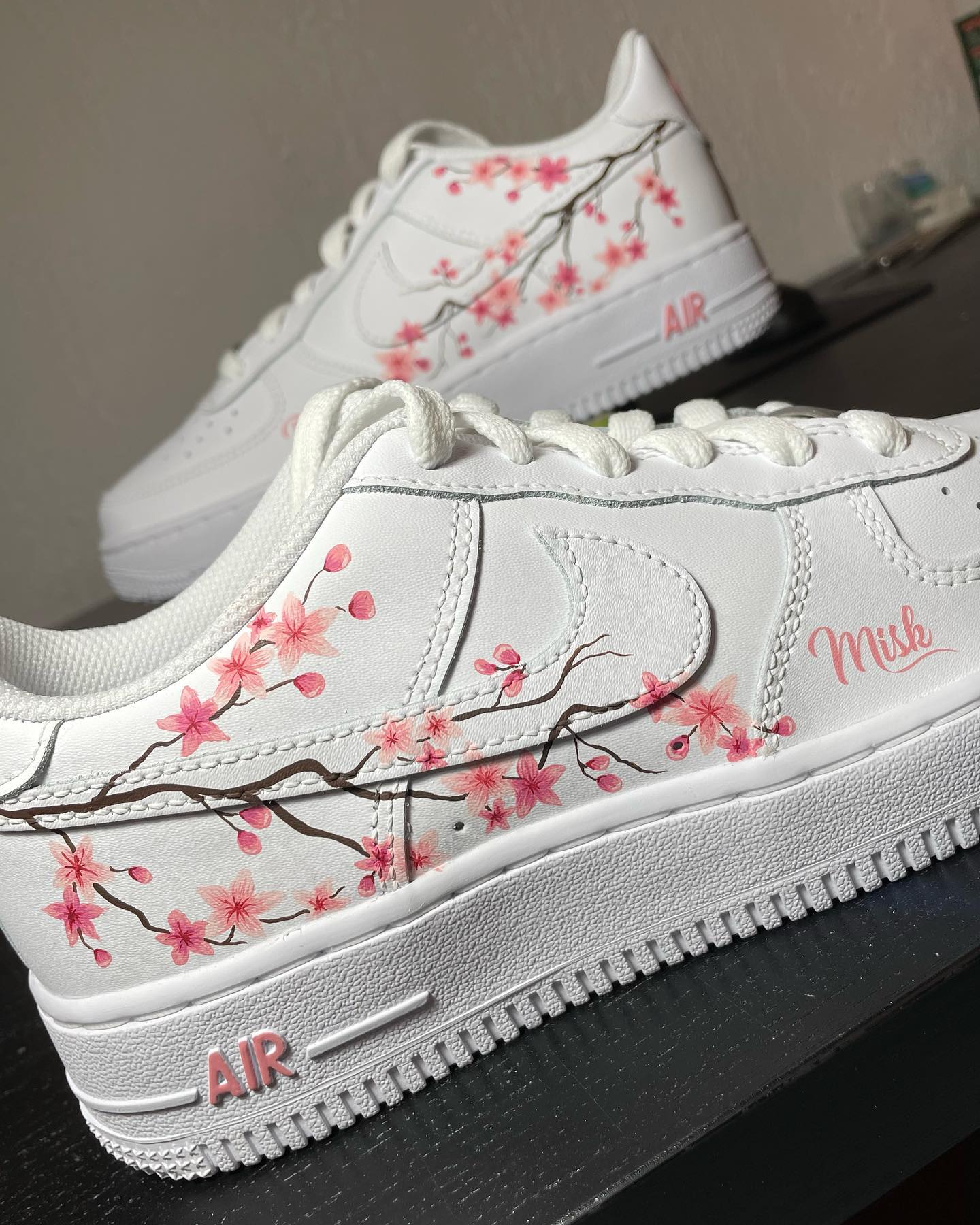 Pink Flowers Custom Sneakers Air Force 1