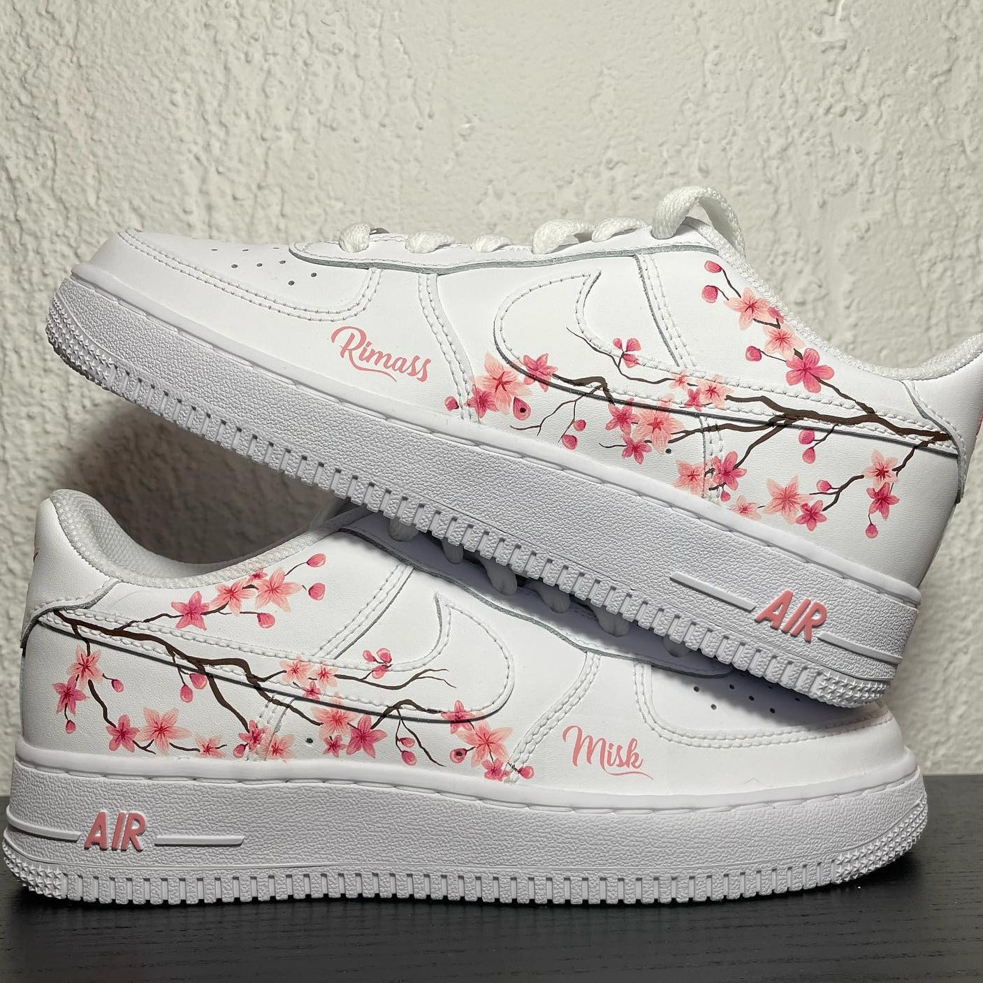 Pink Flowers Custom Sneakers Air Force 1