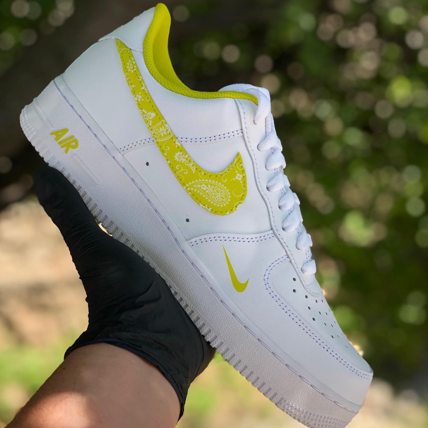 Yellow Bandana Custom Sneakers Air Force 1