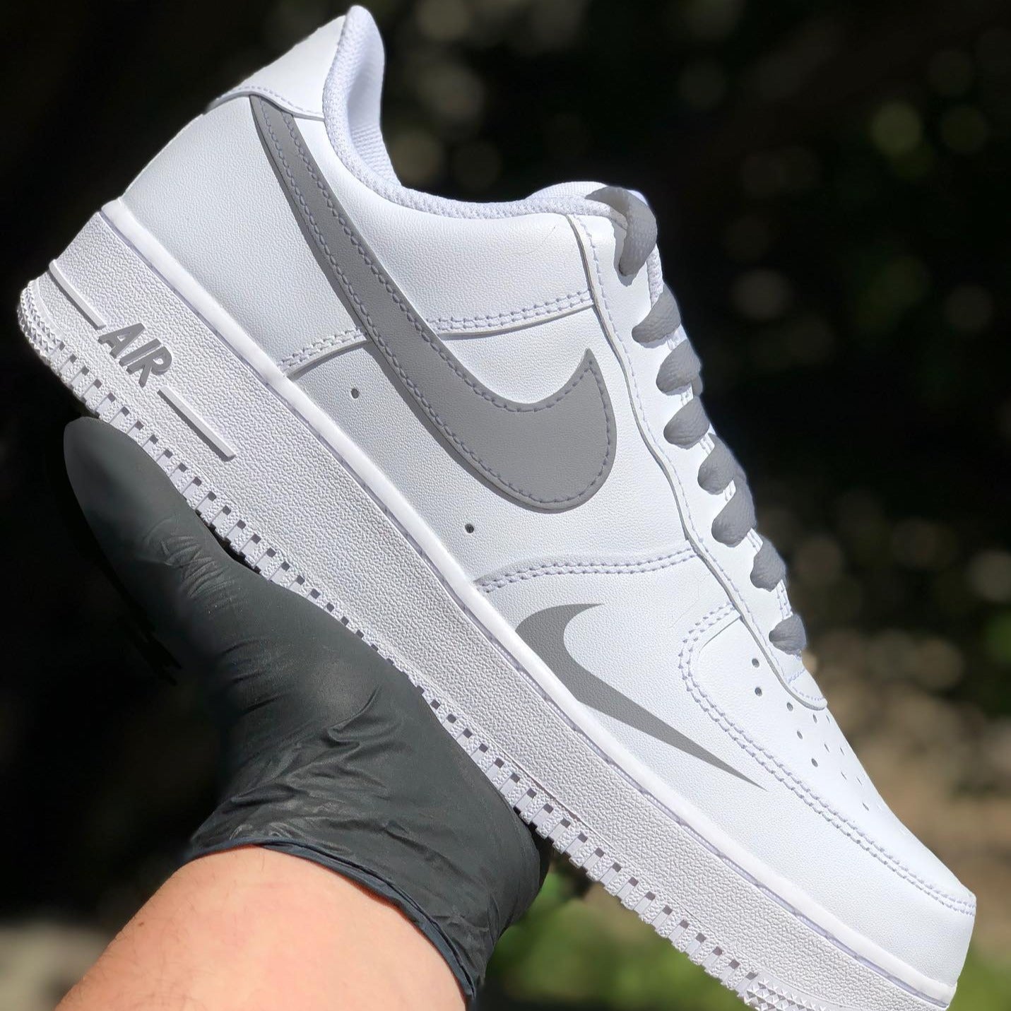 Grey Custom Sneakers Air Force 1