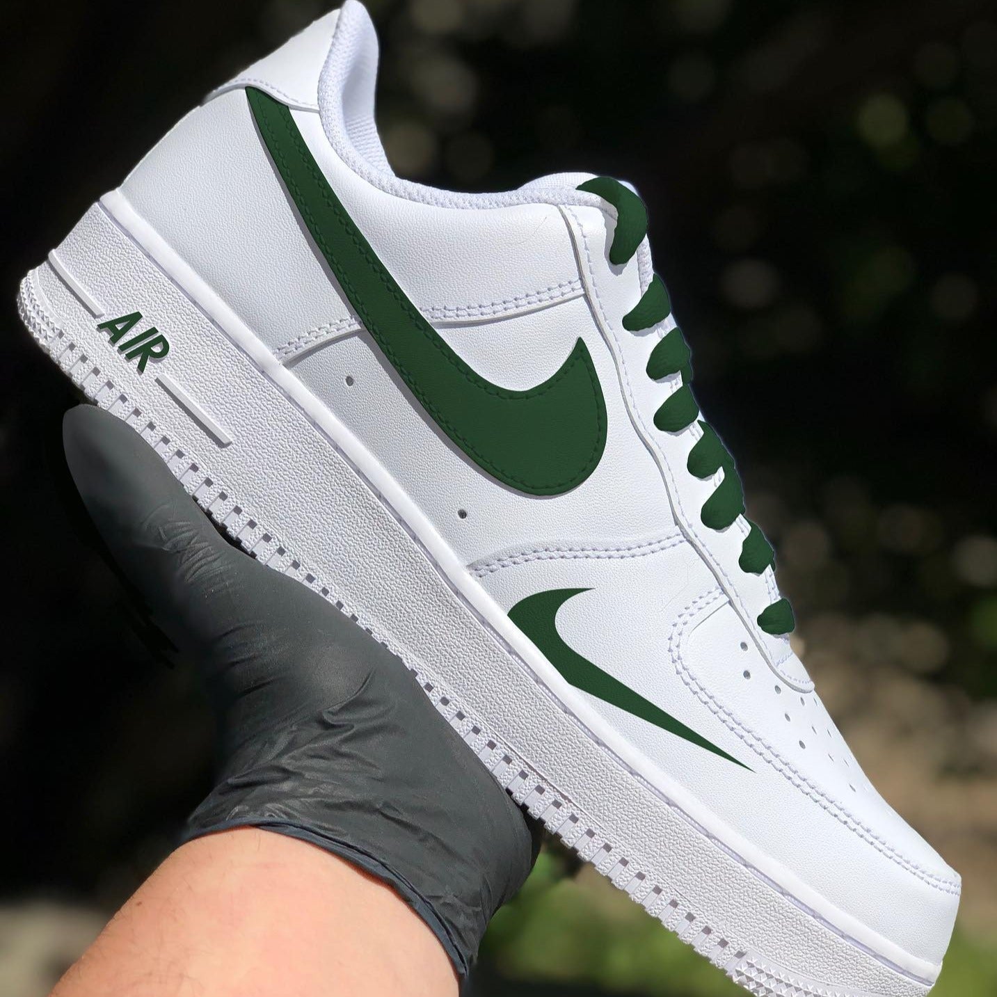 Dark Green Custom Sneakers Air Force 1