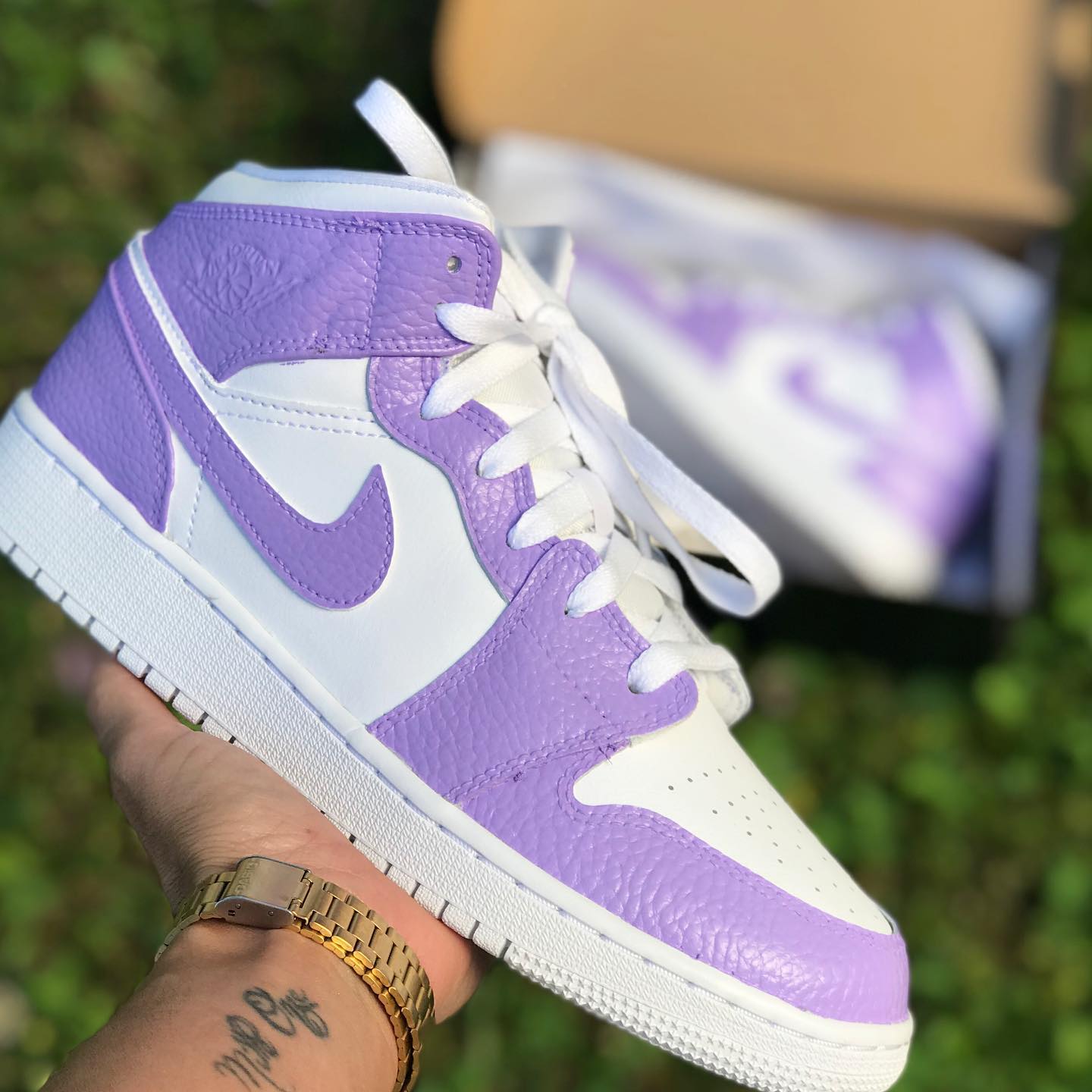 Violet Custom Sneakers Air Jordan 1