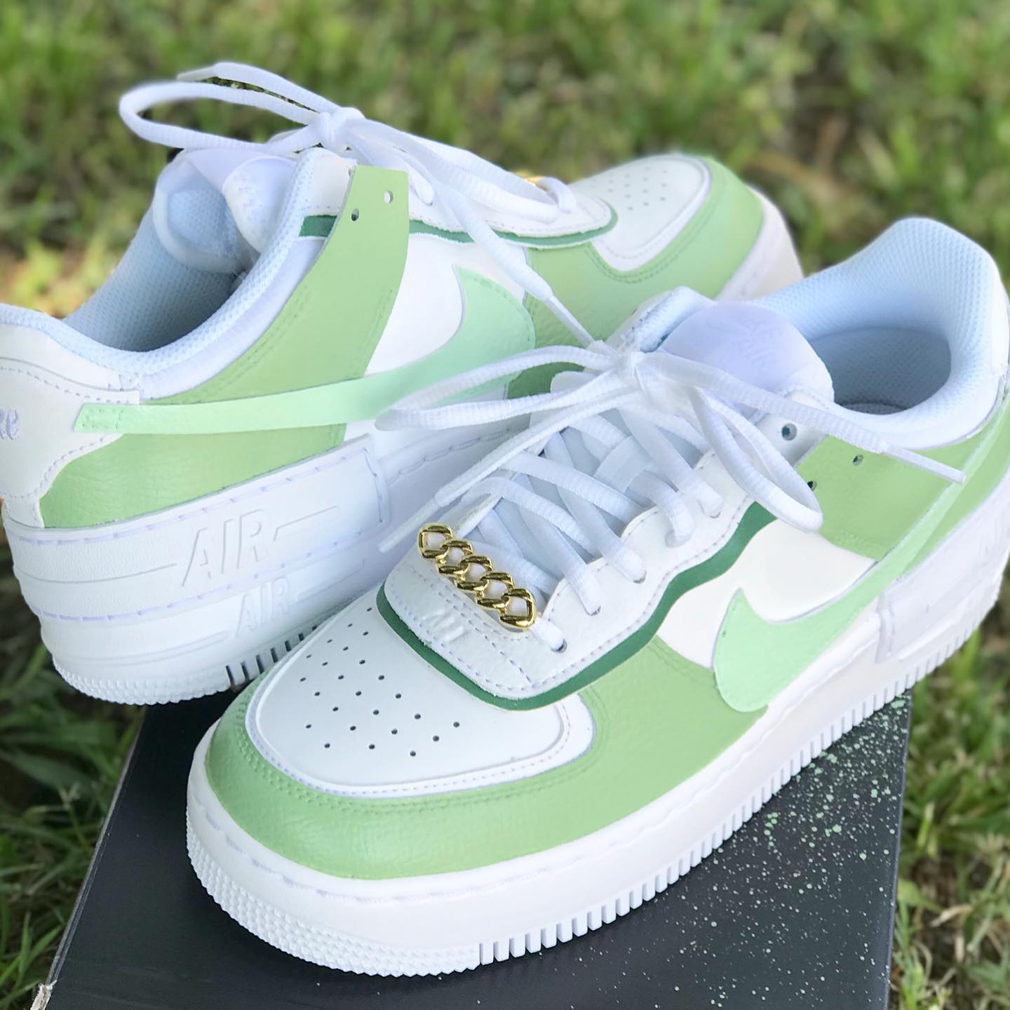 Sage Green Custom Sneakers Air Force 1