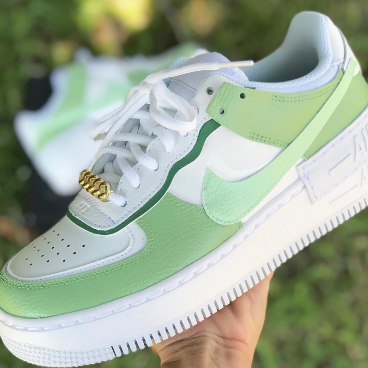 Sage Green Custom Sneakers Air Force 1