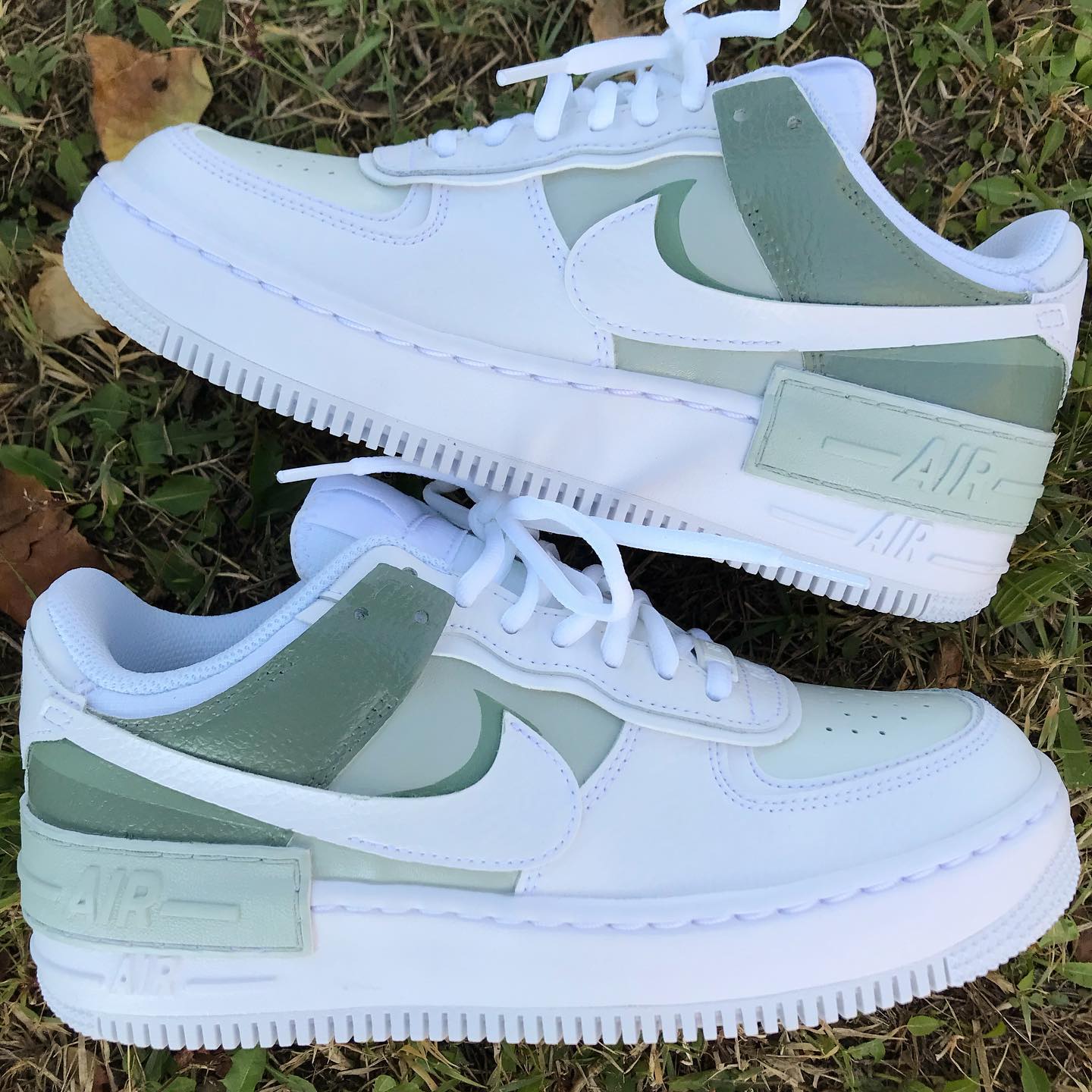 Dark Green Shadow Custom Sneakers Air Force 1