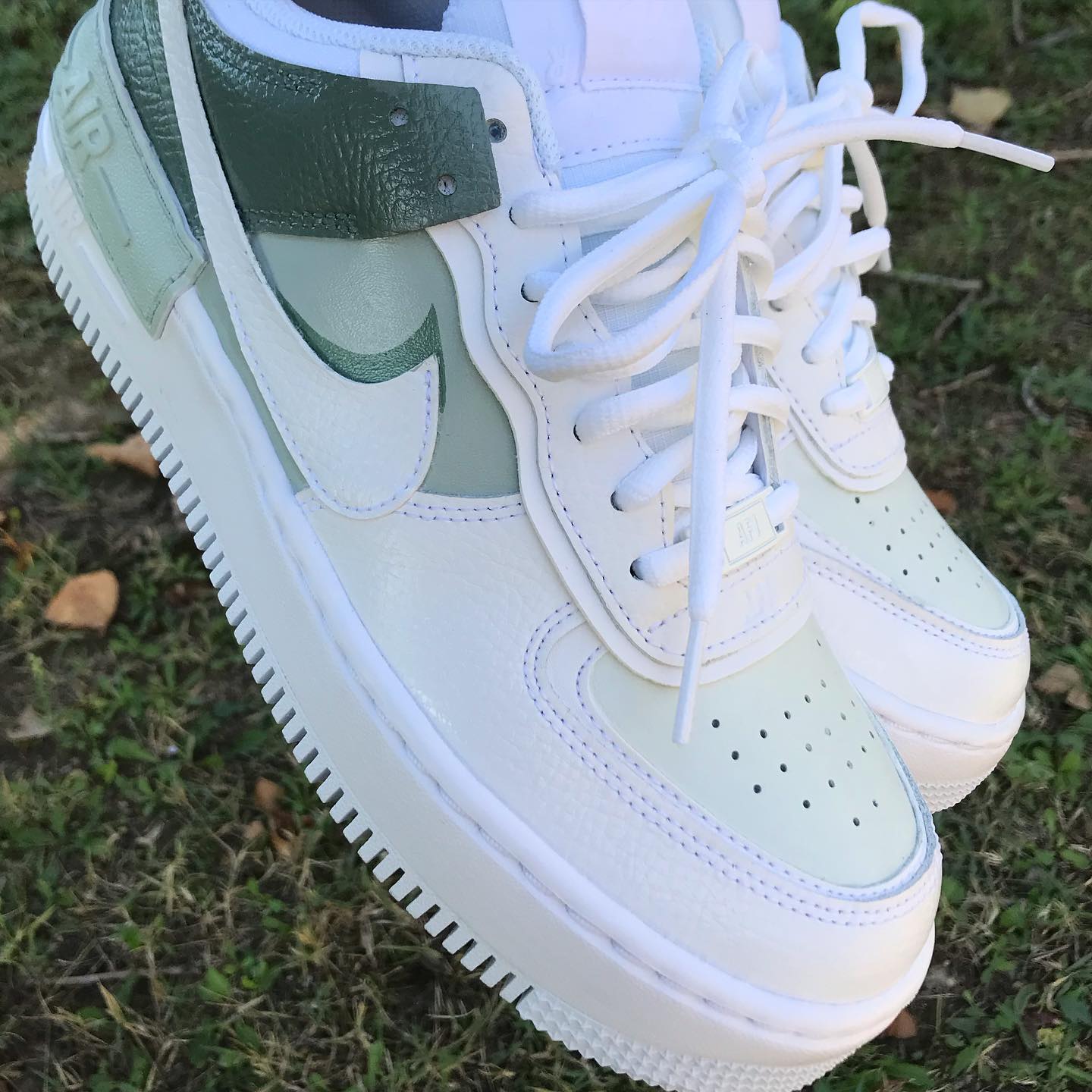 Dark Green Shadow Custom Sneakers Air Force 1