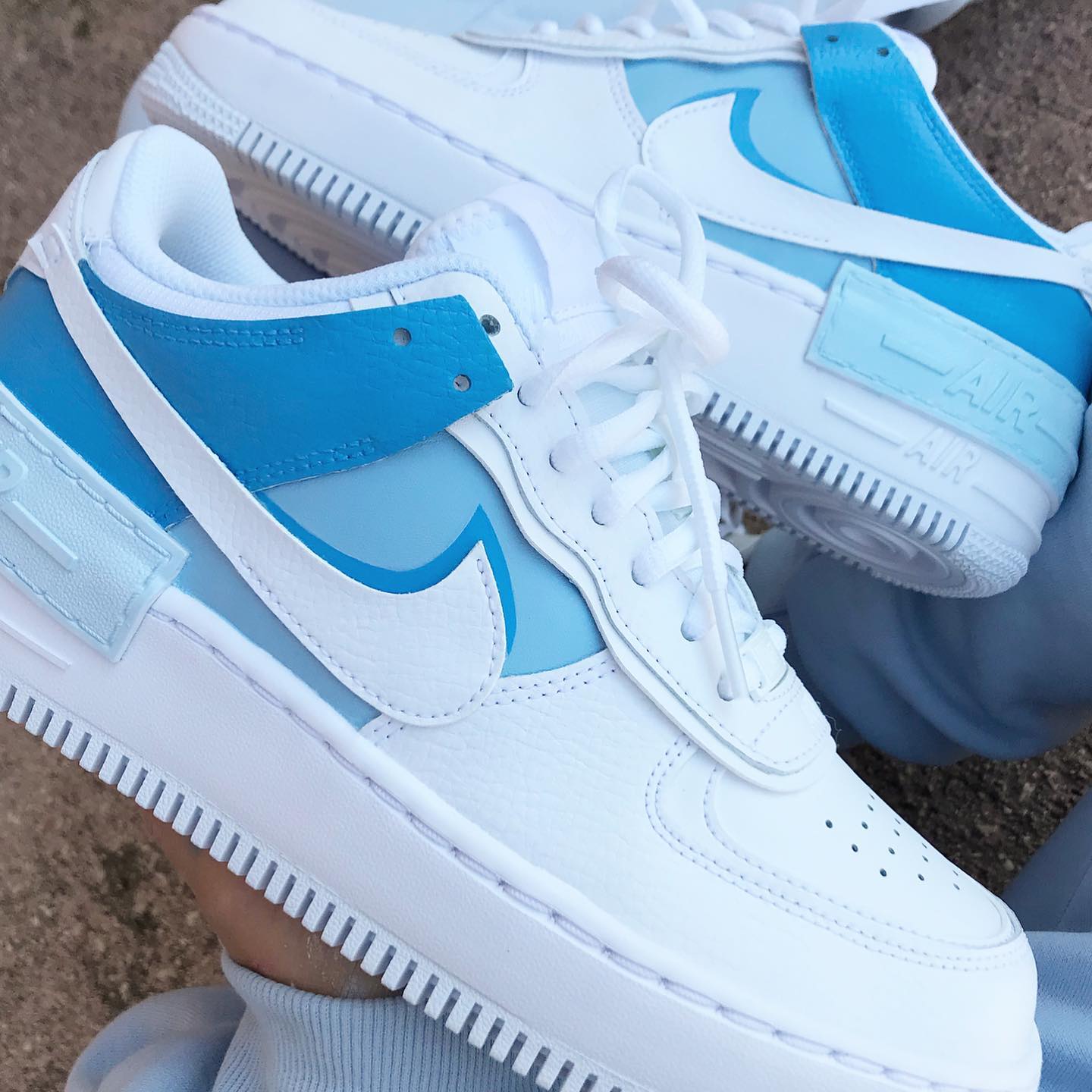 Blue Shadow Custom Sneakers Air Force 1