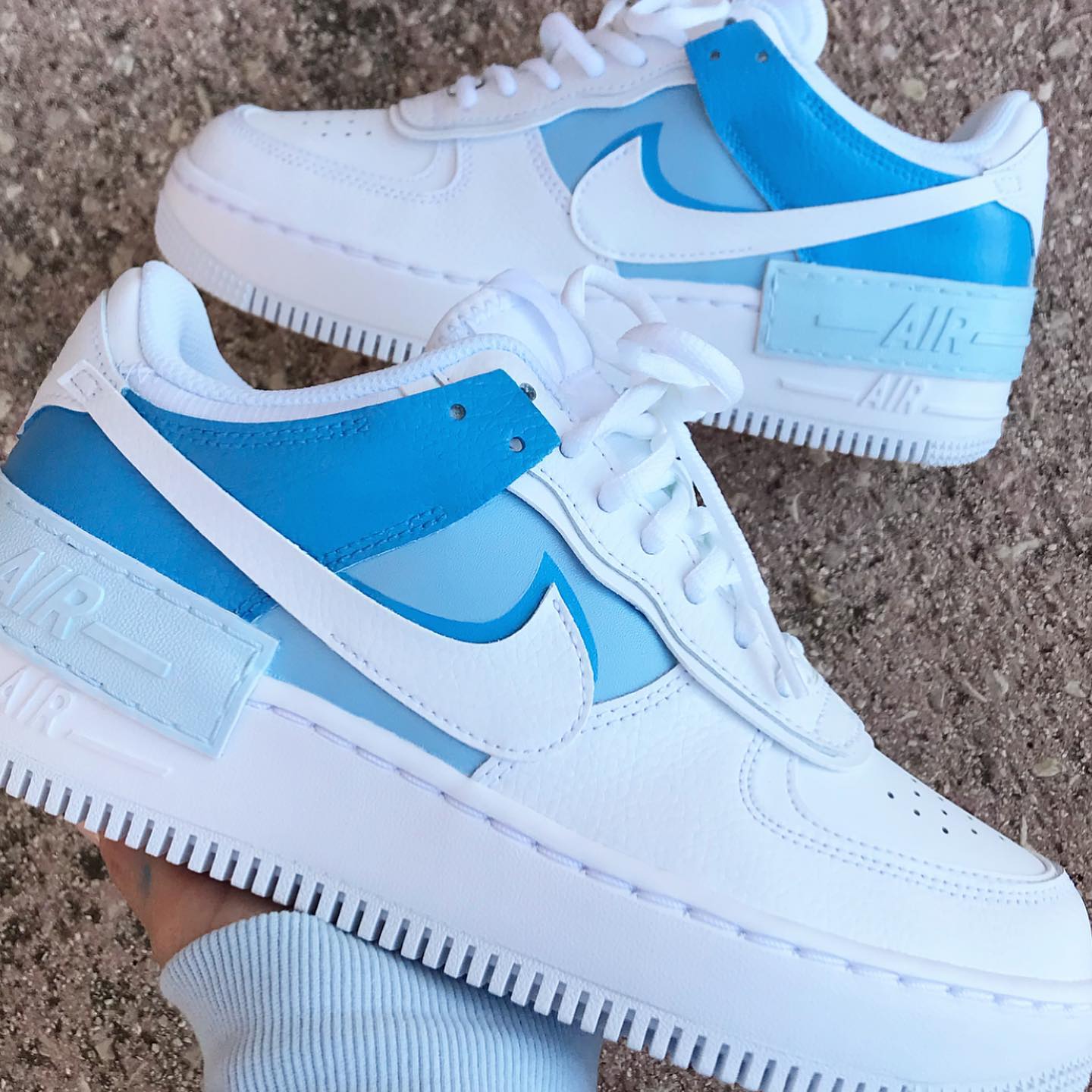 Blue Shadow Custom Sneakers Air Force 1