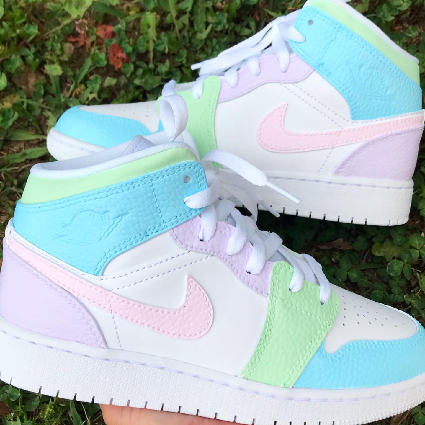 Pastel Color Custom Sneakers Air Jordan 1