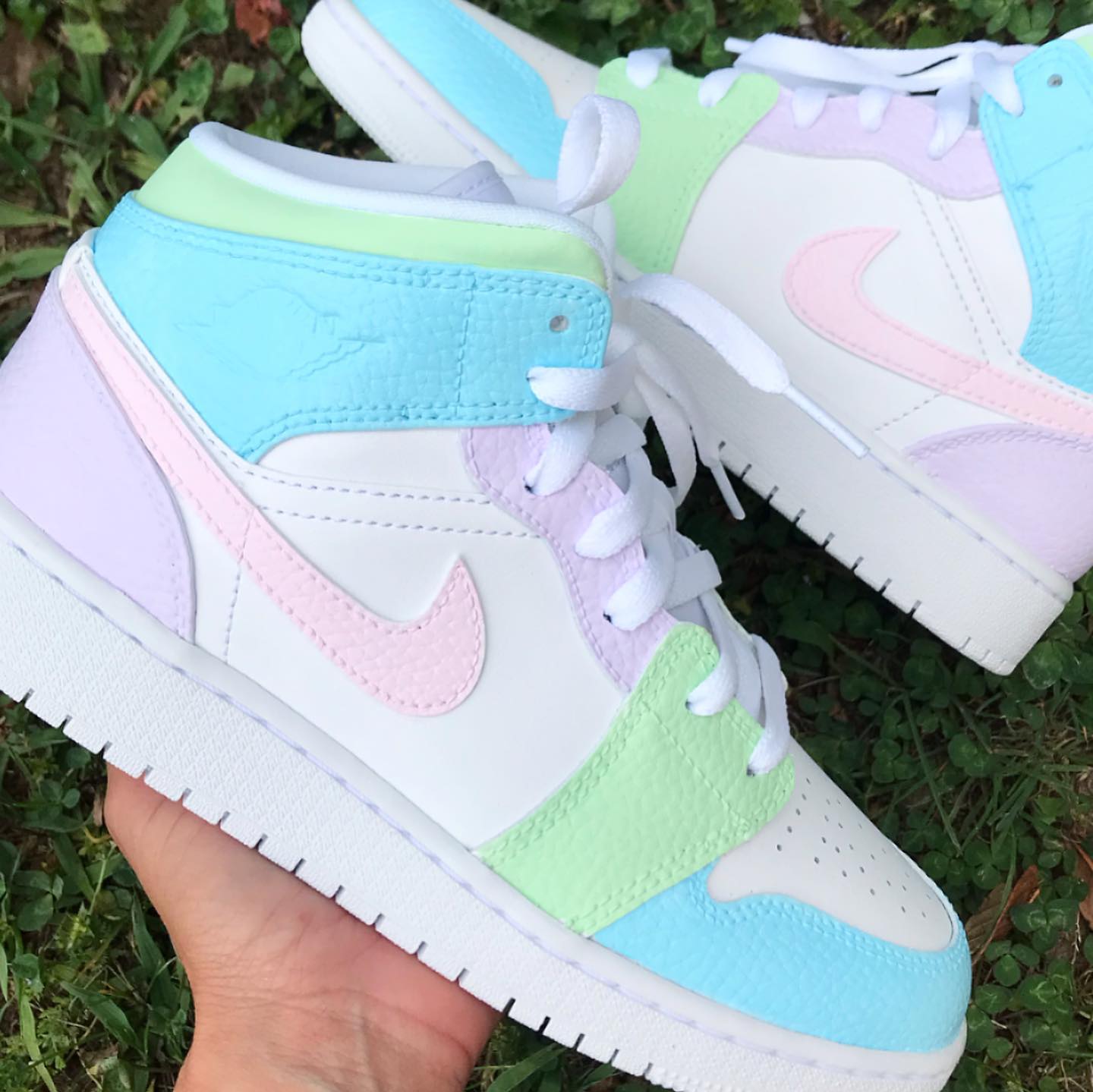 Pastel Color Custom Sneakers Air Jordan 1