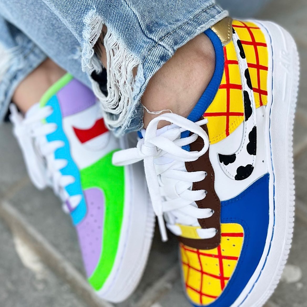 Colorful Cartoon Custom Sneakers Air Force 1