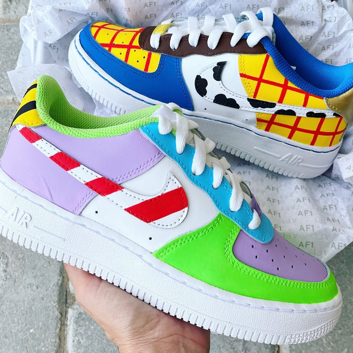 Colorful Cartoon Custom Sneakers Air Force 1