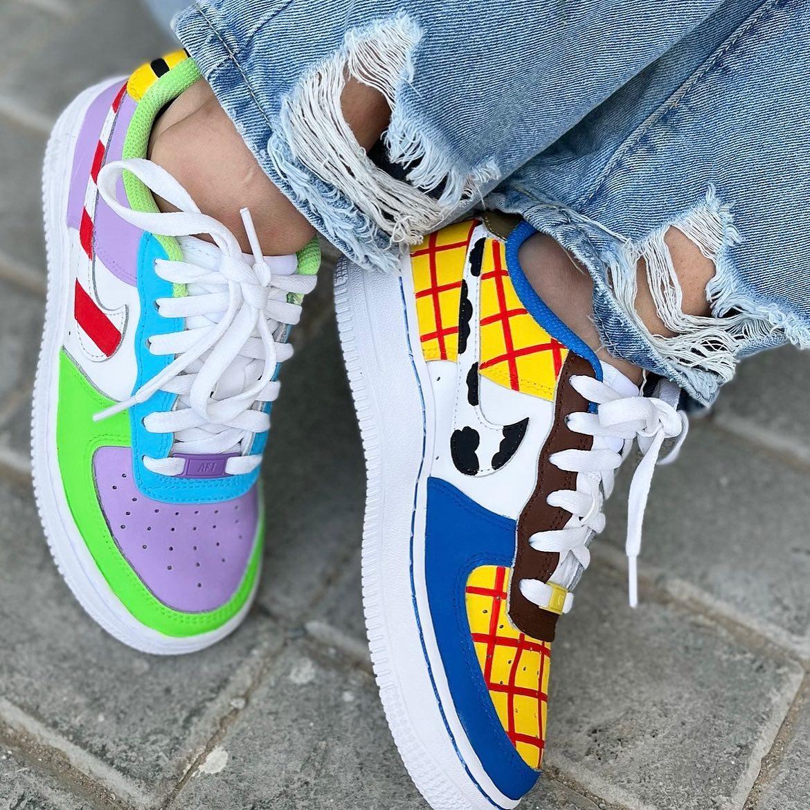 Colorful Cartoon Custom Sneakers Air Force 1