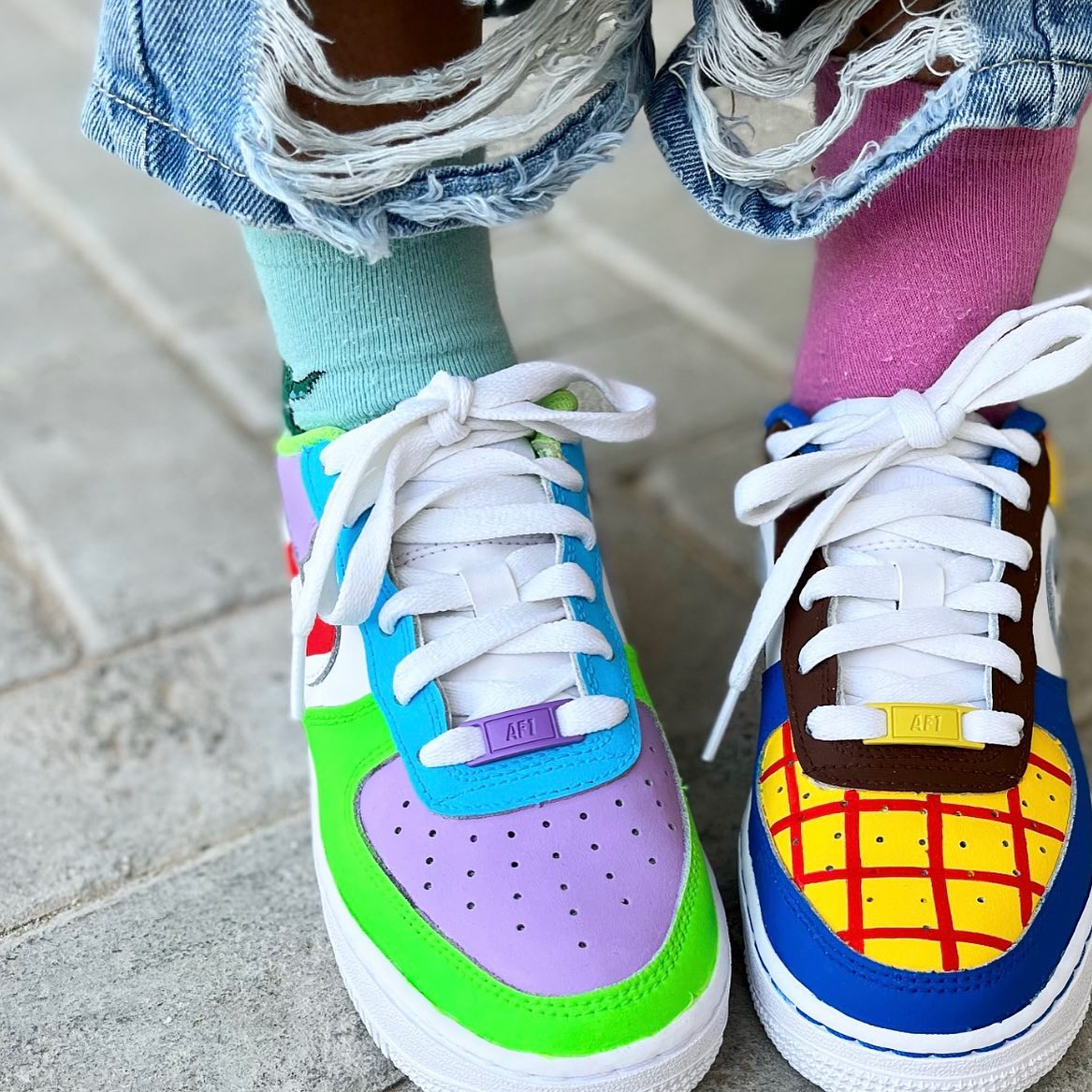 Colorful Cartoon Custom Sneakers Air Force 1