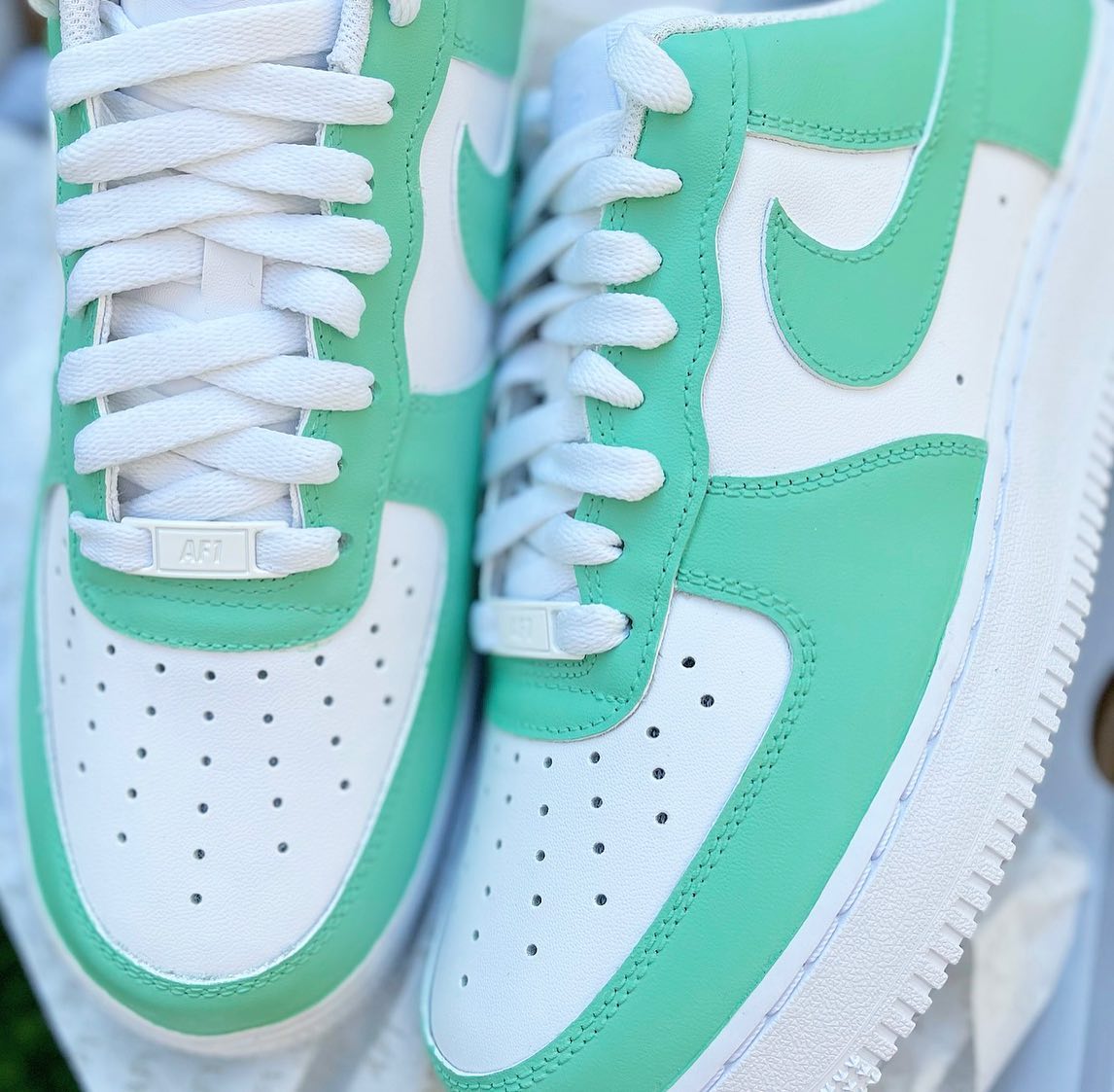 Mint Green Custom Sneakers Air Force 1