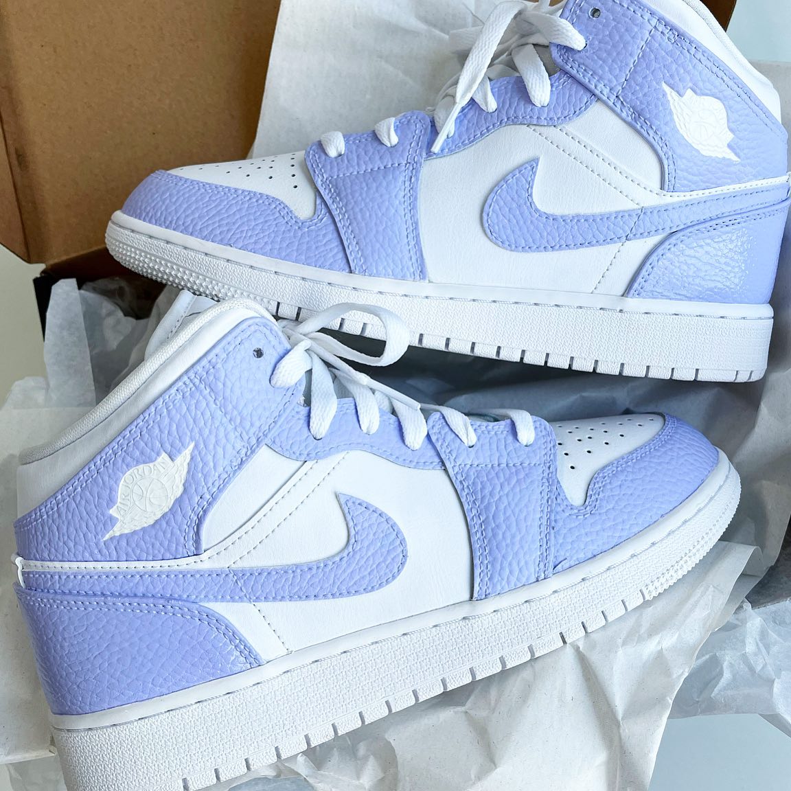 Blue Purple Custom Sneakers Air Jordan 1