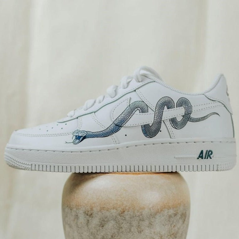 Grey Snake Custom Sneakers Air Force 1