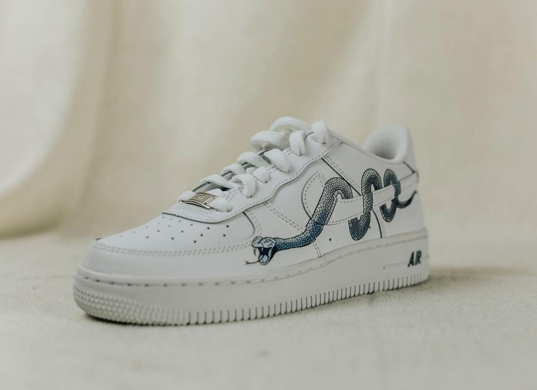 Grey Snake Custom Sneakers Air Force 1